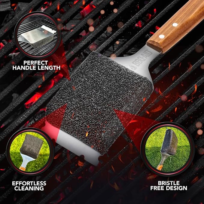BBQ-AID Bristle Free Grill Brush and Scraper - Image 5