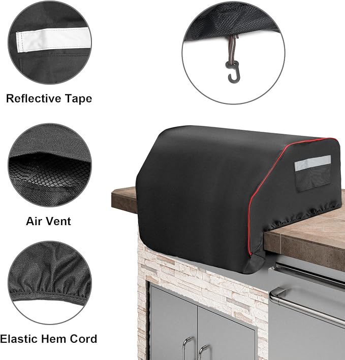 32 Inch Built–in Grill Cover for Bull 45005, Built-in Gas Grill Top Cover for - Image 3