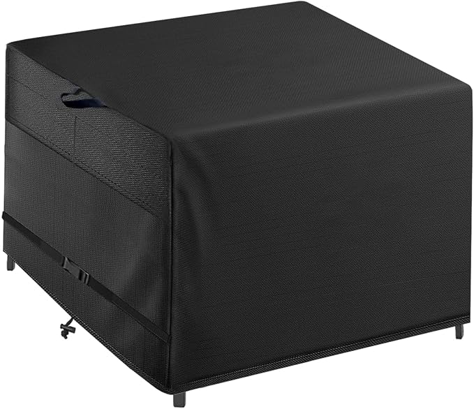 Outdoor Patio Square Table Cover 36 inch Black Heavy Duty Waterproof Cover by Wnanan