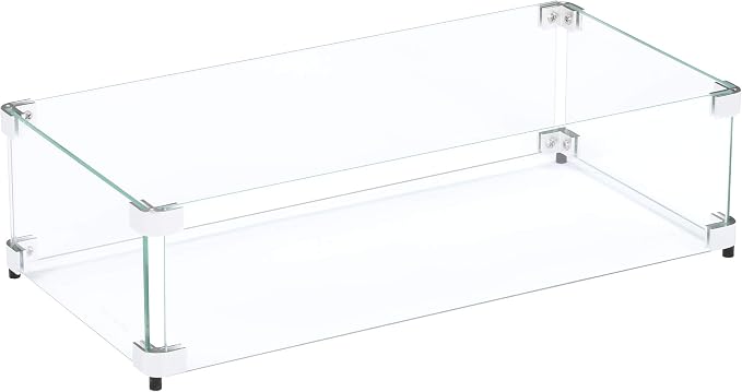Celestial 23.5" x 11.5" x 6" Wind Guard, fits Celestial 18”x6” Fire Pit Burner by CelestialFireGlass