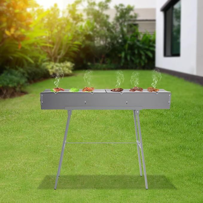 Charcoal Grills Portable Commercial BBQ Grill, Hibachi BBQ Lamb Skewer Folding - Image 6