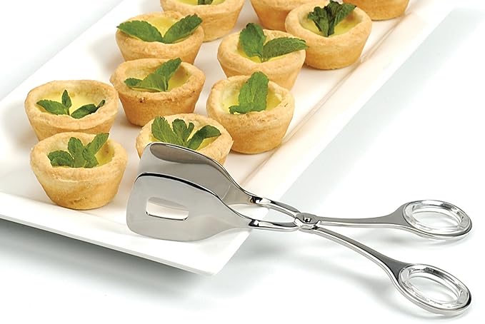 Serving Tongs in 18/8 Stainless Steel, 7-Inch, Dishwasher Safe