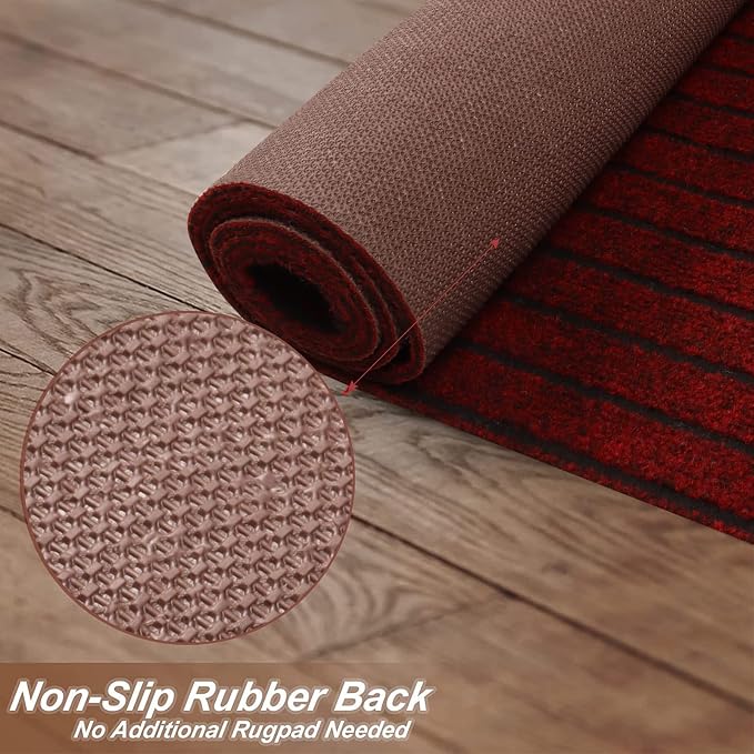 2' x 81' Runner Rugs with Rubber Backing, Indoor Outdoor Utility Carpet Runner - Image 3