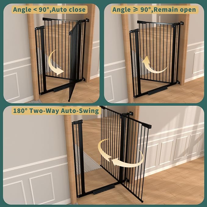 40.55" Tall 1.37" Ultra Narrow Spacing Dogs Pets Baby Gate - Image 9