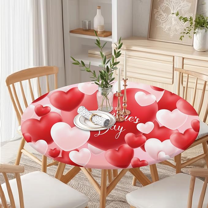 Valentines Day Round Fitted Tablecloth - Image 8
