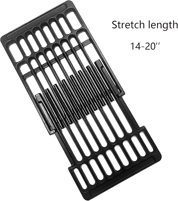 Cast Iron Cooking Grill Grates Replacement Adjustable Universal Extends from - Image 4