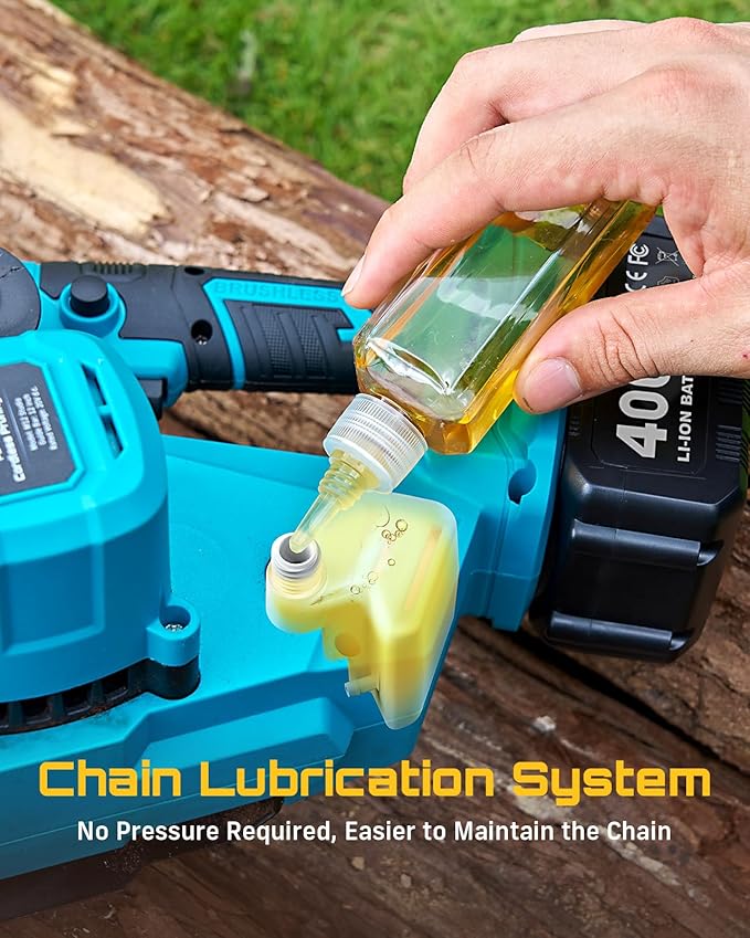 SEESII Electric Chainsaw Cordless 12-inch, Handheld Chain Saws - Image 6