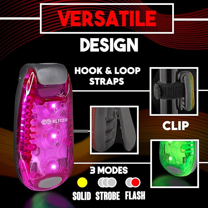 4 Pack LED Safety Light, Clip on Reflective Gear Lights - Image 8