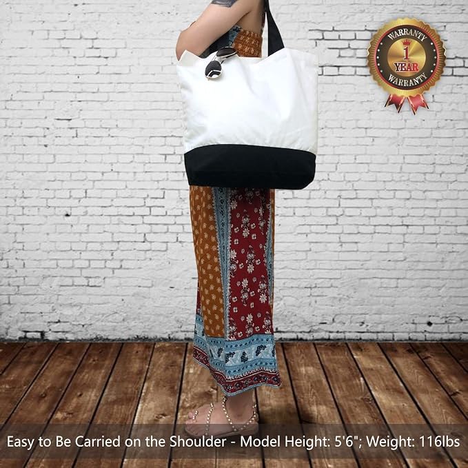 TOPDesign 12-Pack Super Strong Large 12oz Cotton Canvas Tote Bags, Reusable - Image 2