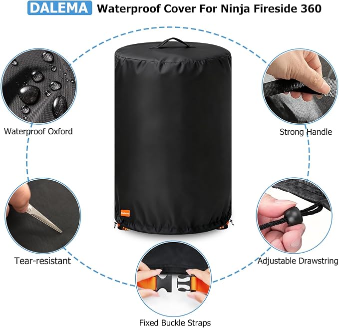 Cover for Ninja Fireside 360 Fire Pit, Outdoor Heavy Duty 600D Waterproof Cover - Image 4