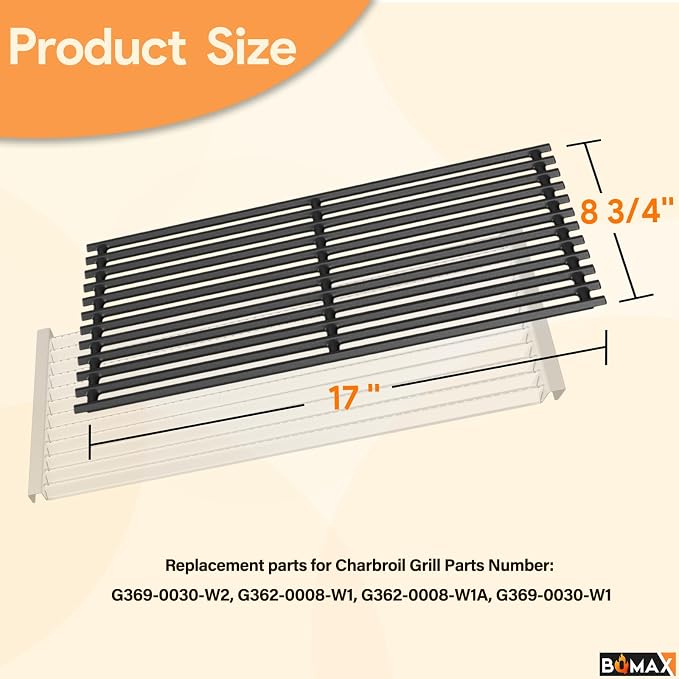 BQMAX Grill Grate for Charbroil Tru-Infrared 463632320 463642316 466642416 - Image 3