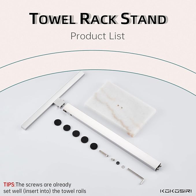 KOKOSIRI Hand Towel Rack Stand Towel Bar - Image 6