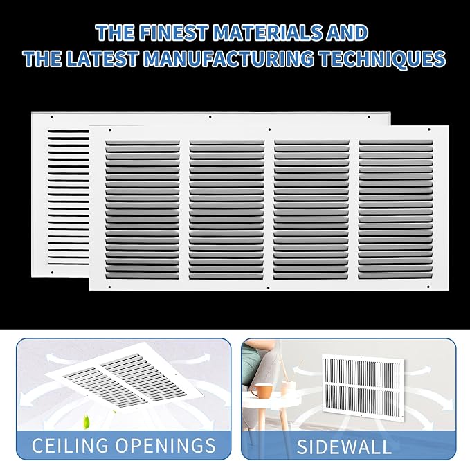24x10 Return Air Grille, Air Return Vent Cover, AC Vent Cover, Cold Air Return - Image 6