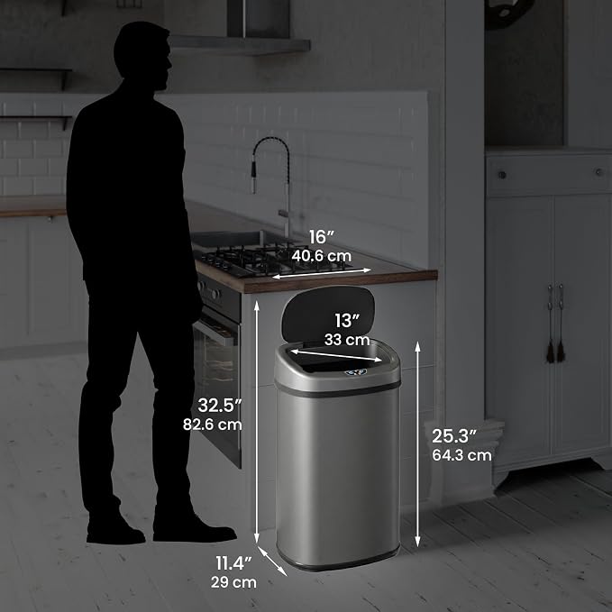 iTouchless 13 Gallon Automatic Sensor Trash Can - Image 6