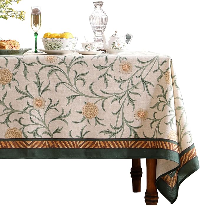 patdrea Designer French Linen Table Cloth by Welcometopatdrea