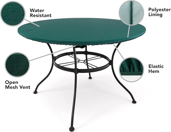 Covermates Classic Round Table Top Cover – All-Weather Outdoor Table Protection - Image 5