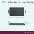 Double Burner Griddle, 10-Inch Hard Anodized Nonstick, Moonstone
