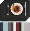 SHACOS Placemats Set of 6 Faux Leather Waterproof Leakproof Wipeable PU by SHACOS