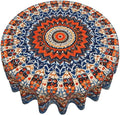 Bohemian Round Tablecloth Colorful Boho Bohemian Tablecloth 60 Inch Waterproof by Unknown