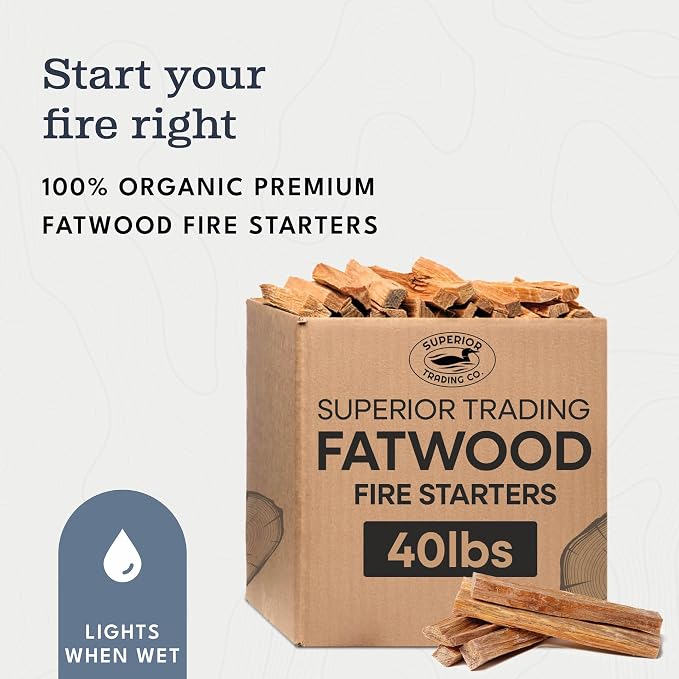 Superior Trading Premium Fatwood Firewood Sticks, Natural Kindling - Image 2