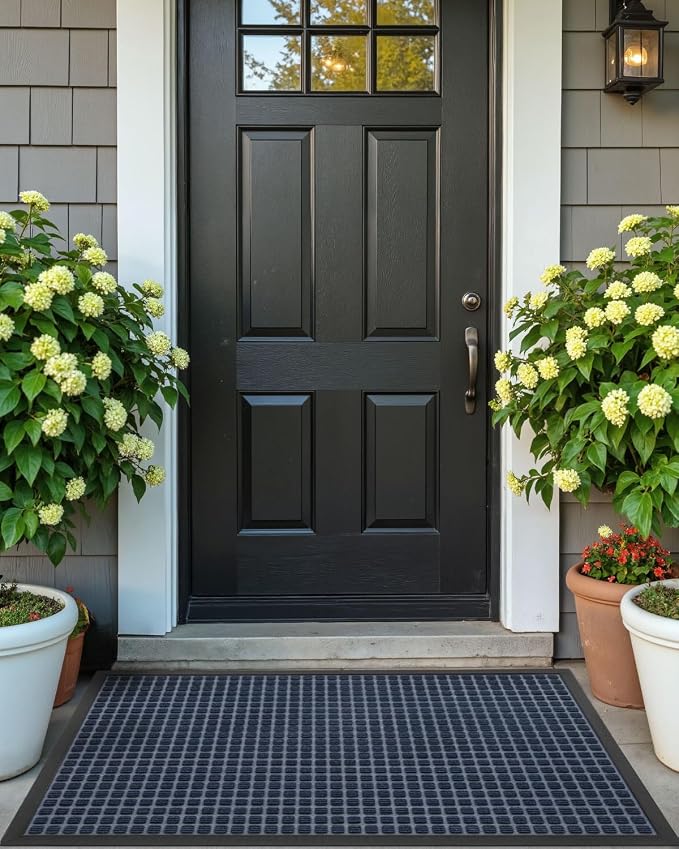 DEXI Front Door Mat Outside Entrance, 2x3 ft Rubber Entry Doormat Heavy Duty - Image 8