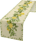 Summer Lemon Table Runner, Spring Blooming Lemon Tree Branches Bouquets Yellow by JanJCurt