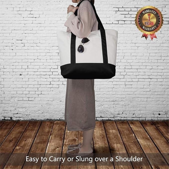 TOPDesign 1 | 3 | 6 | 30 Pack Canvas Tote Bag - Image 2