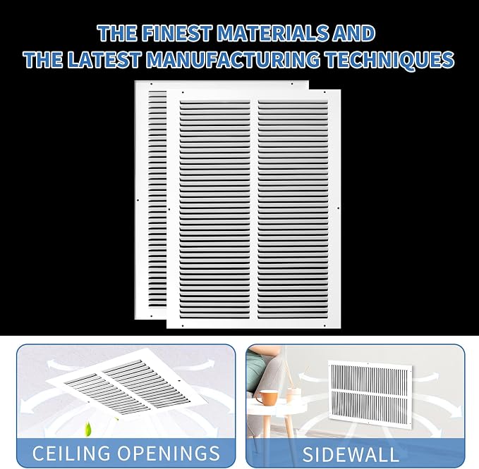 14x20 Return Air Grille, Air Return Vent Cover, Flat Return Air Grilles - Image 6