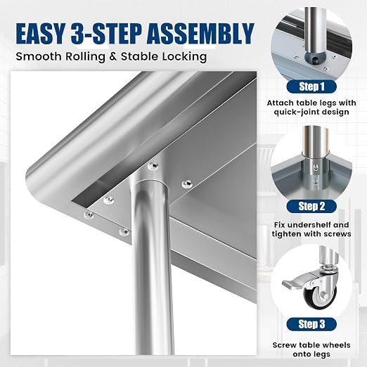 Stainless Steel Work Table - Image 8