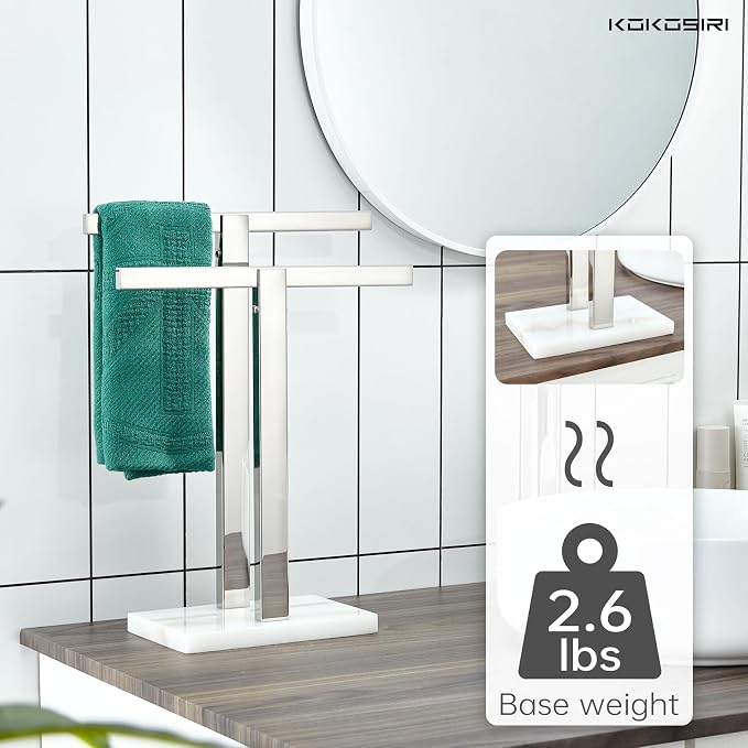 KOKOSIRI Hand Towel Holder Stand Towel Rack - Image 4