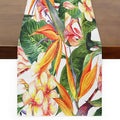 Tropical Exotic Flowers Bird Paradise Table Runner Kitchen Dining Table Runner by Mularoka