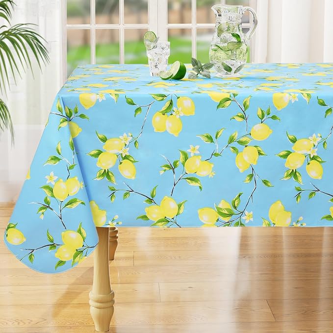 misaya Square Waterproof Vinyl Table Cloth, Wipeable Tablecloth by misaya