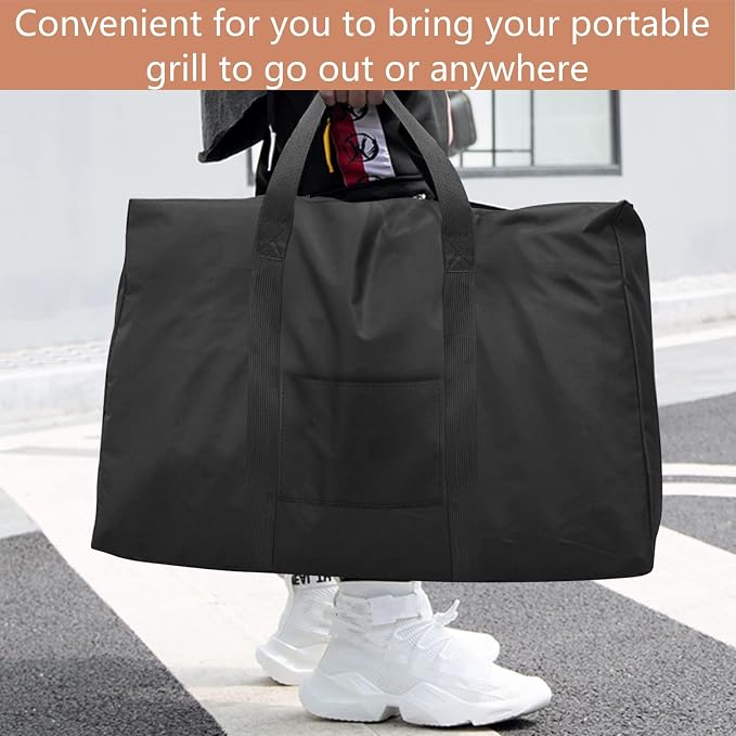 Portable Grill Bag for VIVOHOME Oval Cast Iron Grill Outdoor Portable Gas - Image 4