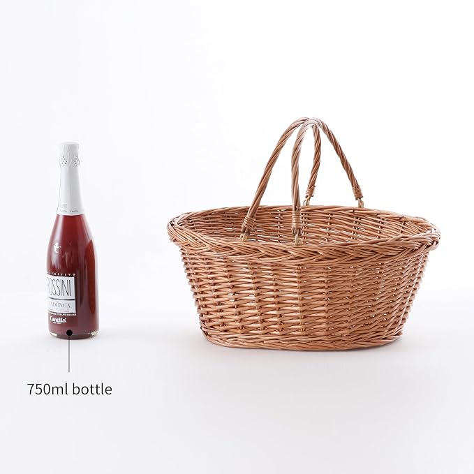 Handwoven Wicker Picnic Basket - Image 5
