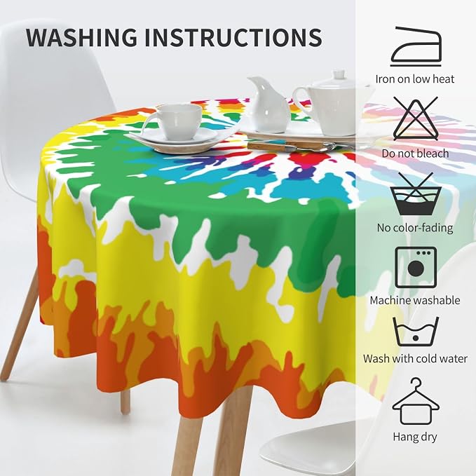Tie-dye Round Tablecloth - Image 6
