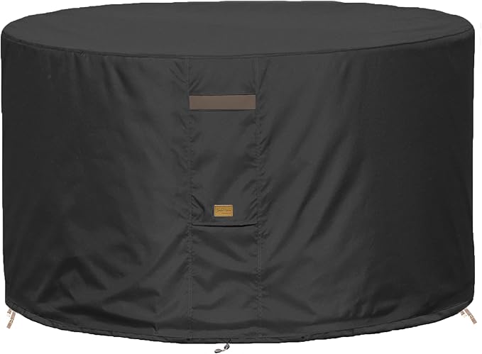 Fire Pit Cover 600D Heavy Duty Waterproof Fabric by GardenBalsam
