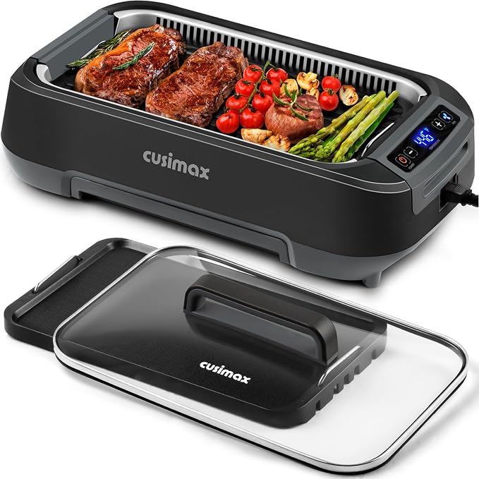 Smokeless Indoor Grill, CUSIMAX Electric Grill by CUSIMAX