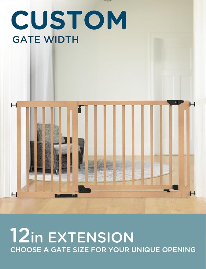 SizeWise™ Pressure Mounted Wooden Gate Extension 12" | Compatible - Image 2