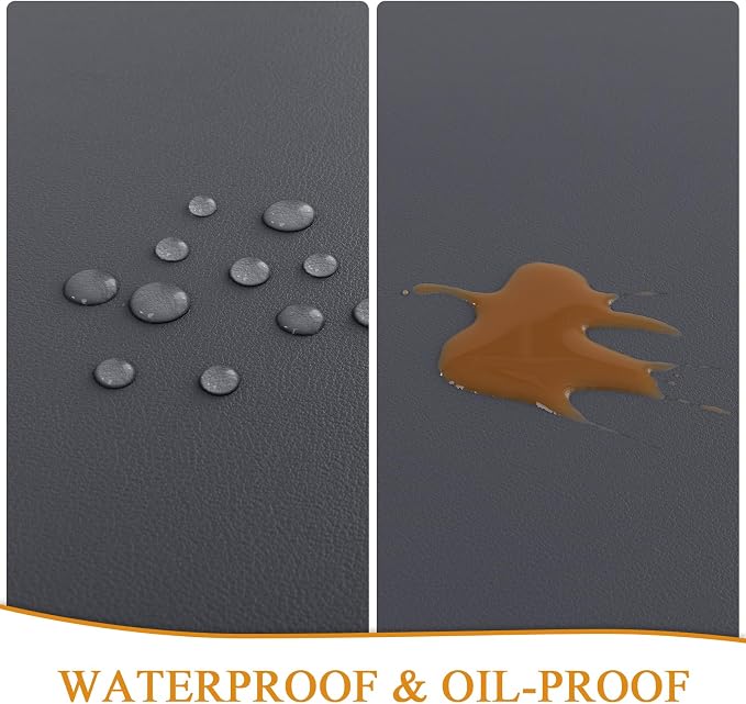 SHACOS Placemats Set of 6 Faux Leather Waterproof Leakproof Wipeable PU - Image 4
