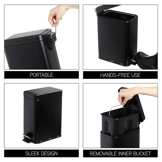 SIMPLEMADE Rectangle Step Trash Can - Image 5