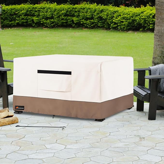 Fire Pit Cover Rectangular, Outdoor Heavy Duty 600D Tear-Resistant 100% - Image 9
