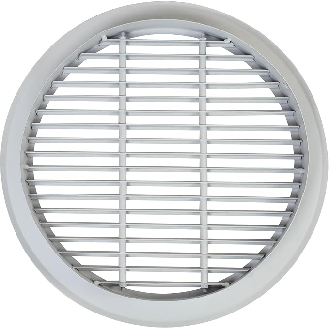 Round Air Vent Register Grille 8 Inch Duct Opening Aluminum Circular HVAC - Image 4
