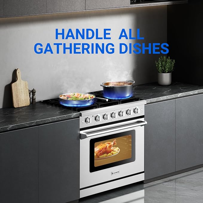 AAOBOSI 36 Inch Front Control Gas Range Oven - Image 5