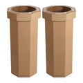 Eyely MPH1300A-SET2 Sal 25-Gallon Disposable Corrugated Cardboard Event Trash by eyely