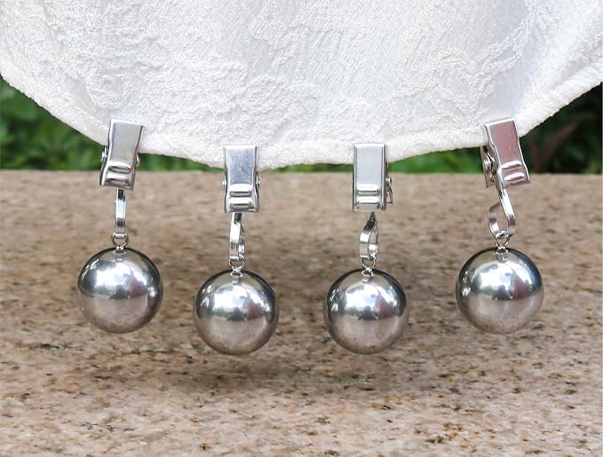 8 Pack Heavy Duty Tablecloth Weights, Rust Proof Stainless Steel Balls - Image 3