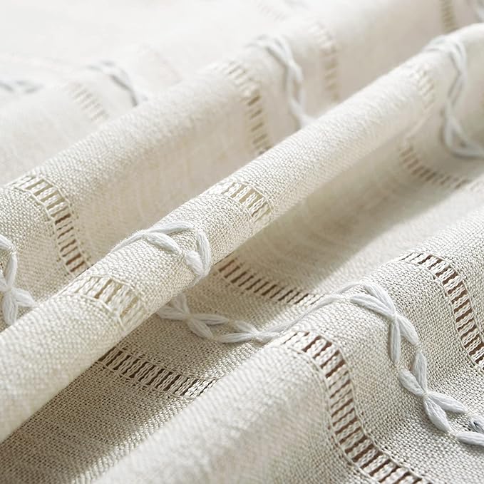 Chassic 60 x 60 inches Farmhouse Style Linen tablecloths, Wrinkle Resistant - Image 6