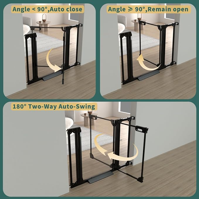 Clear Baby Gate 29.13-47.24" Wide Acrylic Safety Proof Dog Puppy Pet Barrier - Image 9