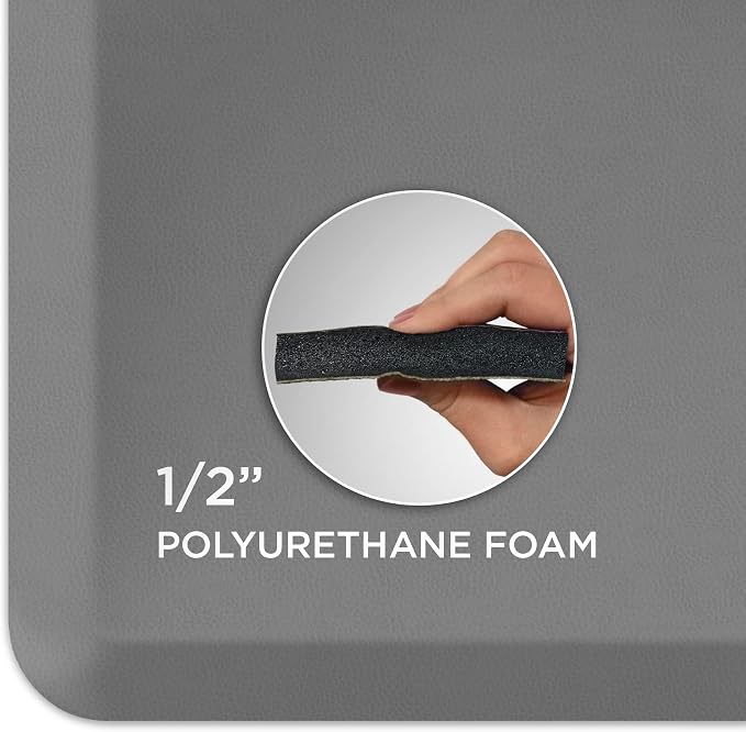 GelPro Utility Anti-Fatigue Runner Mat, Leather Grain Grey - Image 3