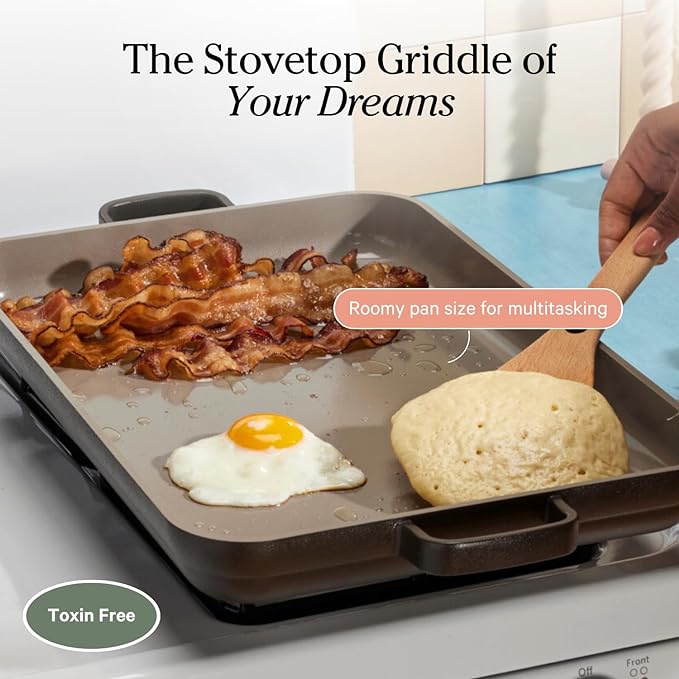 Griddle Sheet Pan with Nonstick Ceramic Coating, Spice Color