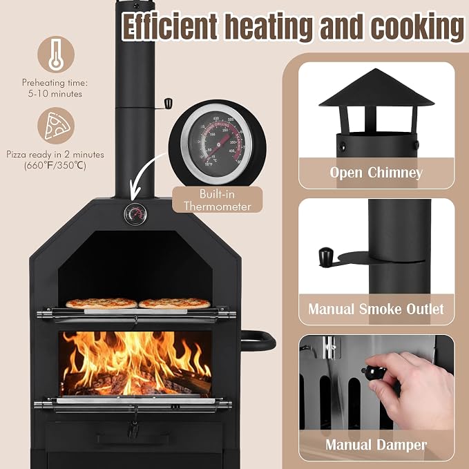 Outdoor Wood Fired Pizza Oven - Image 6